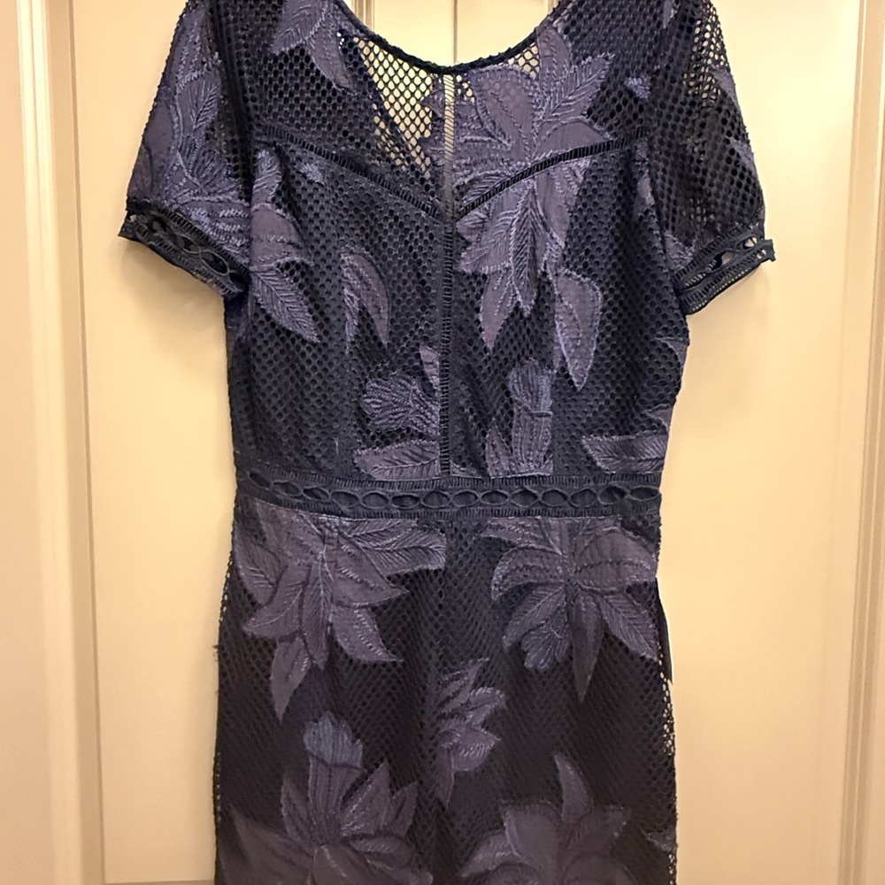 Adelyn Rae Navy Lace Romper